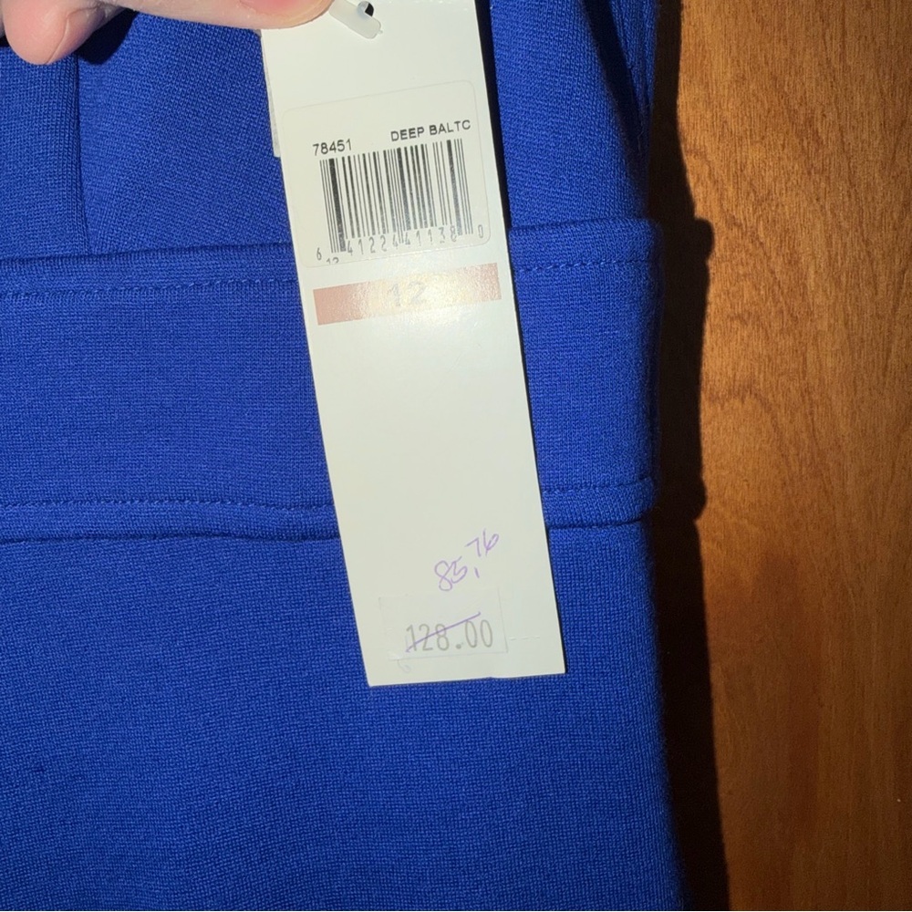 Maggy London Dress Women’s Size 12 Blue Sleeveless Pockets NWT - Picture 8 of 8